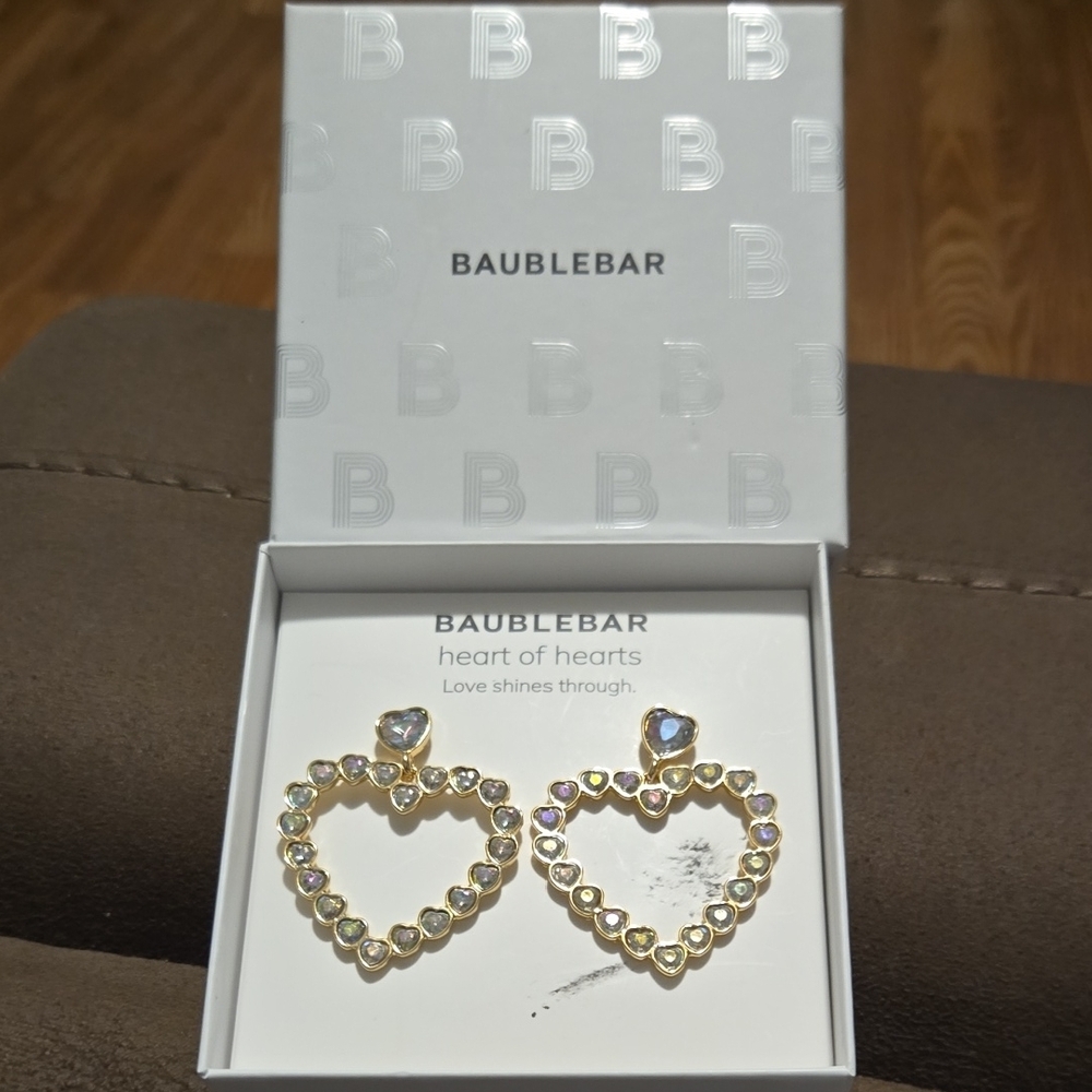 BaubleBar Gold Heart Earrings